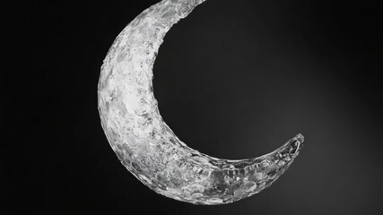 Wall Mural - a night sky with a bright crescent moon and stars, suggesting a calm and peaceful evening.