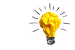 © moly - Yellow crumpled paper shaped as a lightbulb, idea concept
