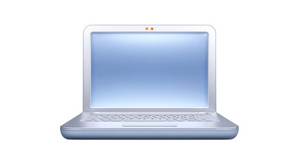 Wall Mural - sleek silver laptop with blank screen is displayed, showcasing modern design. device is open, highli