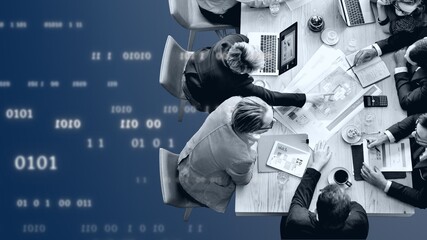 Wall Mural - diverse business people in meeting