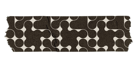 Wall Mural - Bauhaus pattern png washi tape collage element, abstract stationery on transparent background