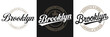 © Vectyx - Brooklyn Handcrafted and Organic Legendary & Premium Script Logo Design with Circular Badge for Branding, Product Labels, and Local Businesses