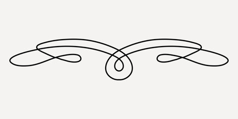 Wall Mural - elegant black swirl design, hand drawn vector