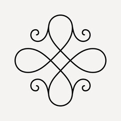 Wall Mural - elegant swirling decorative design, hand drawn vector