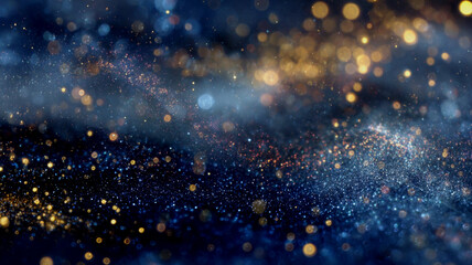 Abstract cosmic background with glowing bokeh creating a shimmering and starry effect for designers.