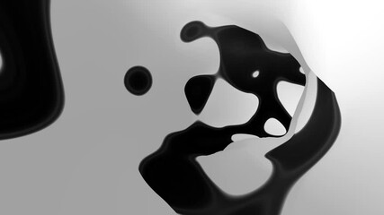 Wall Mural - artistic white tunnel with black abstract patterns loop animation background.