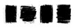 © olechkaart - Vector black hand drawn brush stroke, brush, line or texture. Dirty artistic design element, box, frame or background  for text. Halftone texture. Grunge rough edges.