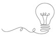 © Shamsun - Continuous editable line drawing of light bulb icon in minimal vector style