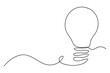 © Shamsun - Continuous editable line drawing of light bulb icon in minimal vector style