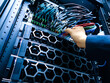 © cookiecutter - Server Rack with Network Cables and Connections
