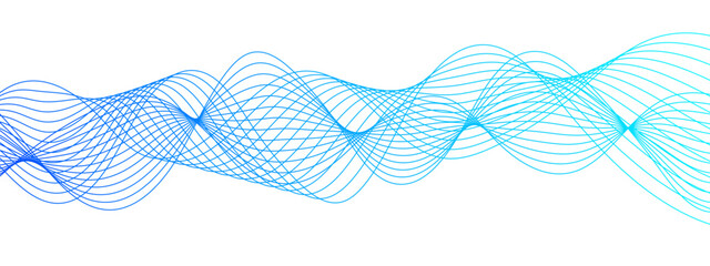 Canvas Print - abstract wave background with smooth, interwoven lines forming a fluid, oscillating pattern. sense o
