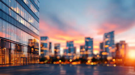 Abstract blurred background suitable as a copy space image for an article on an office building