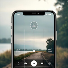 mobile camera interface template background screen