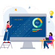 © Ranksol - Man and woman working on Market Analysis Illustration