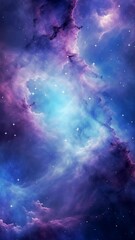 Wall Mural - Nebula Cloudscape with Shimmering Stars in Deep Space