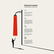 © jozefmicic - Business Creativity Vertical Infographic Template with Minimal Illustration . Editable eps10 Vector.