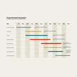 © jozefmicic - Project Schedule Infographic Template with Colorful Bars. Editable eps10 Vector Calendar and Graph