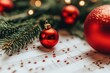 © Chayanan - Closeup of Christmas decorations on sheet music, festive holiday background. Music. music sheets