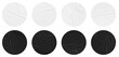 © kromkrathog - Set of vector black and white stickers mockup. Blank labels of different shapes, circle wrinkled paper emblems. Copy space. Stickers or patches for preview tags, labels