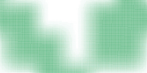 Wall Mural - Green Halftone Abstract Texture – Soft Gradient Dotted Grid Background.