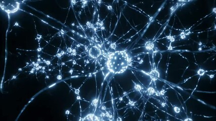 Wall Mural - Animated brain network
