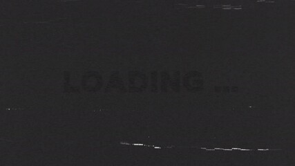  Loading effect intentional distortion text loop animation on background