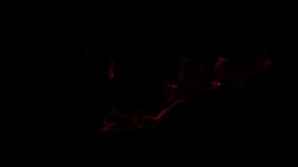 Wall Mural - golden glowing smoke burst on black background