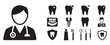 © Brinda - Dental Icons Set - Dentist, Teeth, Oral Care, and Tools Vector Illustration