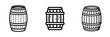 © aiVECTOR - The icons include a wooden barrel, wine barrel, modern flat barrel sign, wine barrel sign, and UX UI icon