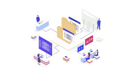 Web development Animated Illustration
