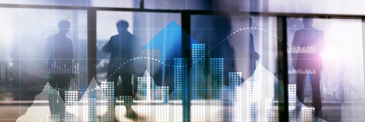 Wall Mural - Business intelligence marketing finance management. Mixed Media