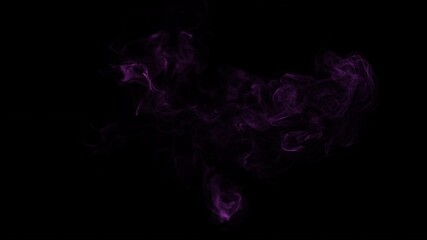 Wall Mural - smoke wisps fluid flow with blue to red color over life on black background