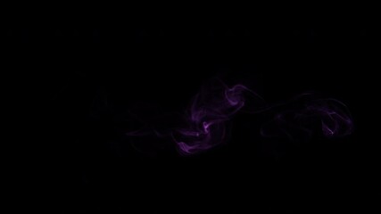Wall Mural - smoke wisps fluid flow with blue to red color over life on black background