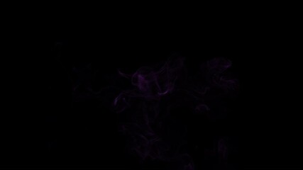Wall Mural - smoke wisps fluid flow with blue to red color over life on black background