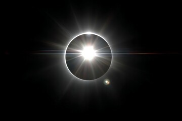 Wall Mural - Total Solar Eclipse Diamond Ring Effect Bright Light Cosmic Event