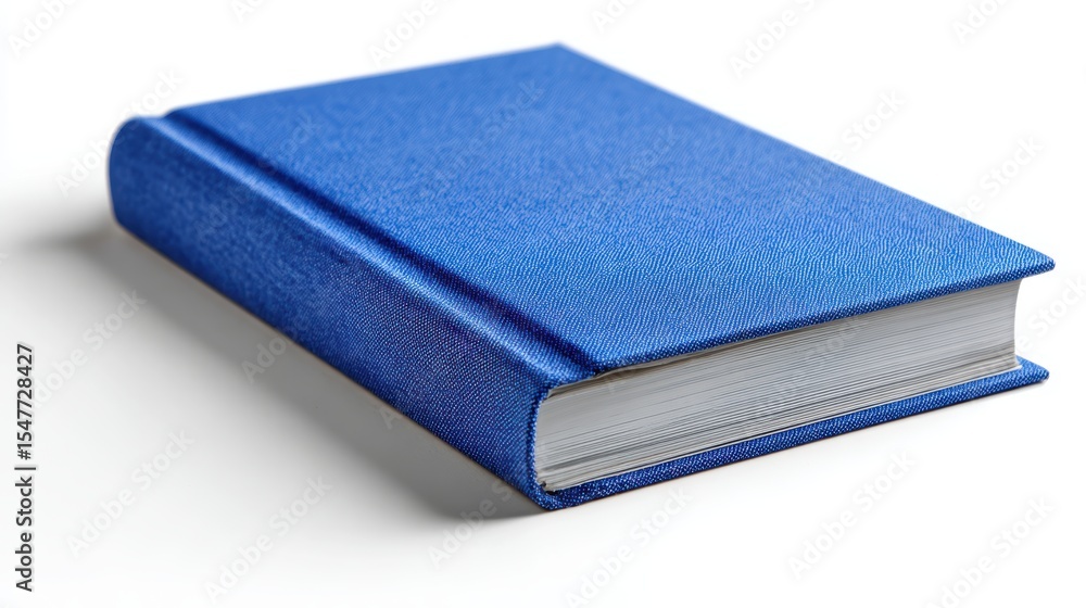 Blue hardcover book isolated on white background Stock Photo | Adobe Stock