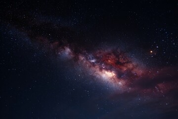 Wall Mural - Vibrant Milky Way Galaxy at Night with Dark Blue Sky