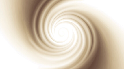 Wall Mural - Abstract swirl pattern with creamy texture isolated on white background