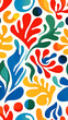 © klimoha237 - Vibrant Abstract Pattern: Colorful Organic Shapes on a White Background
