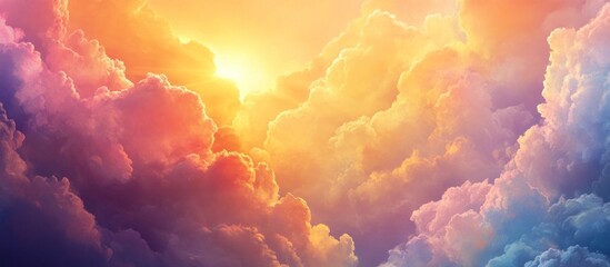 Wall Mural - Vibrant Colorful Cloudscape at Sunrise