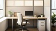 © vectorwin - workspace empty office cubicle