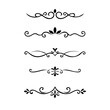 © Borsha - Page Divider And Design Elements. Set of Various Simple Black Divider Design, Assorted Divider Collection Template Vector. Collection of floral dividers elements mega decoration for Calligraphy.