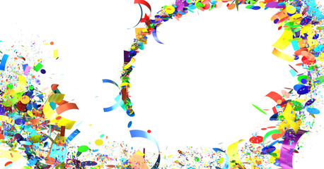 Wall Mural - Vibrant festive confetti background perfect for parties, celebrations, and events. Download this high-resolution image for your projects.