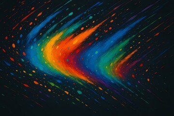 Wall Mural - Colorful Abstract Rainbow - flow Art Pattern, Artistic Element