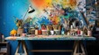 © vectorwin - studio blue desk