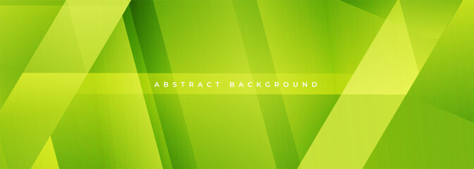 Wall Mural - green modern abstract wide banner with diagonal geometric shapes. light green abstract background. v