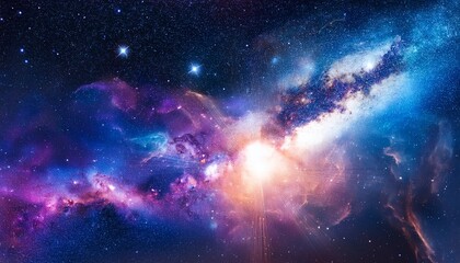 nebula and galaxies in space abstract cosmos background