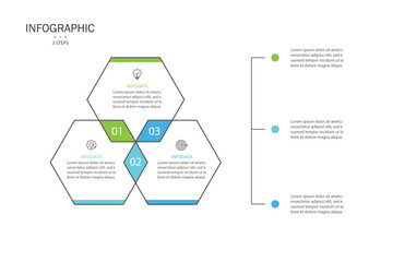 Wall Mural - infographic venn diagram chart template for business 3 parts, options, presentation with venn diagra