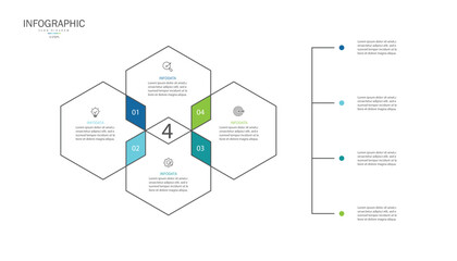 Wall Mural - infographic venn diagram chart template for business 4 parts, options, presentation with venn diagra