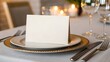 © Atallal Annas - Elegant Place Card Mockup Blank Template for Wedding or Event Design